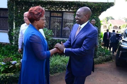 La députée Alice Wahome et le vice-président kenyan William Ruto en novembre 2019.