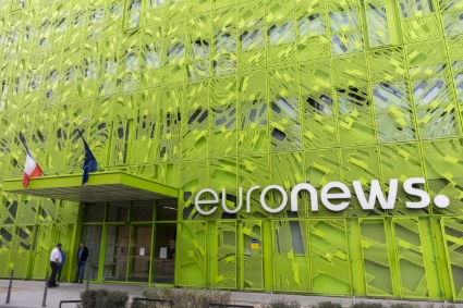 Le siège de la chaîne d'information Euronews, à Lyon, devrait être mis en vente. Ici le 24 octobre 2022.