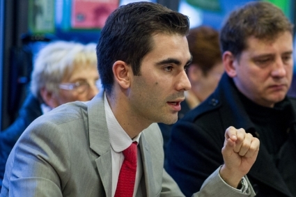 Arnaud Sanchez, lors des élections municipales à Lens, en novembre 2013.