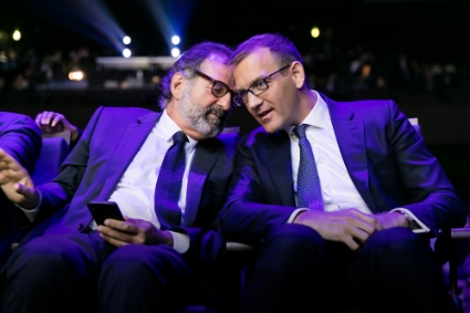 Denis Olivennes et Daniel Kretinsky, à Paris, le 5 septembre 2019.