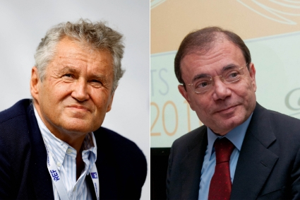 Thierry Blandinières, directeur général d'InVivo, et Jean-Charles Naouri, PDG de Casino.