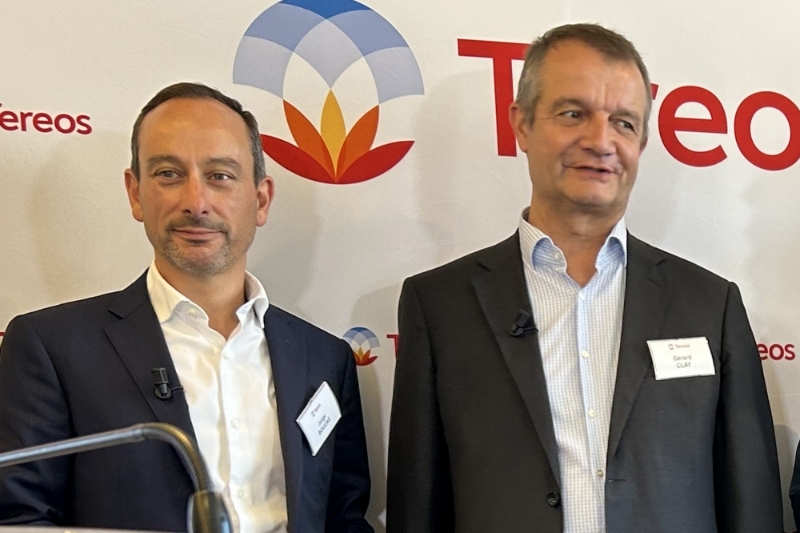 Jorge Boucas et Gérard Clay, à l'occasion des résultats annuels 2022-2023 de Tereos.