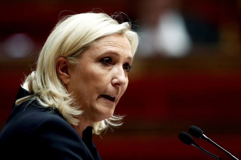 La présidente du Rassemblement national Marine Le Pen.