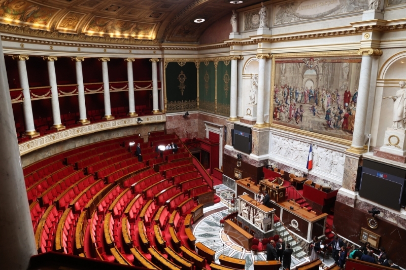 L'hémicycle du palais Bourbon lors de la journée d'accueil des députés à l'Assemblée nationale à Paris, le 21 juin 2022.