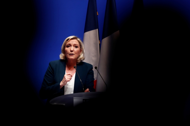 Marine Le Pen le 13 janvier 2019, lors du lancement de la campagne du Rassemblement national pour les élections européennes.