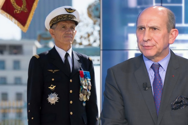 Le général Jean-Paul Paloméros, actif sur BFMTV, et le général Dominique Trinquand, très présent sur les plateaux de télévision depuis le début de la guerre en Ukraine.