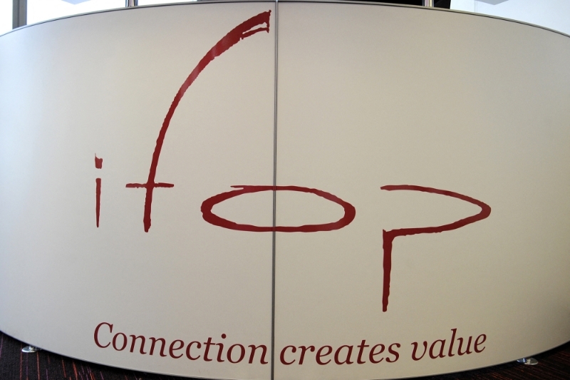 Le logo de l'institut de sondage Ifop (Paris, février 2012).
